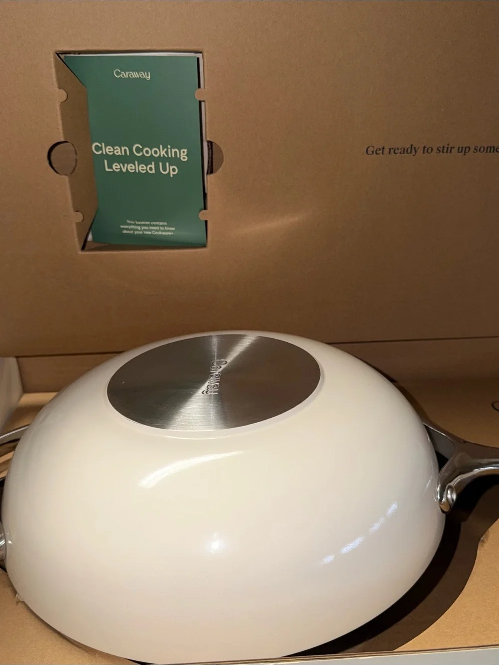 NEW $145 Caraway Stir Fry Pan 12” Wok-Inspired Non-Stick Ceramic Pan